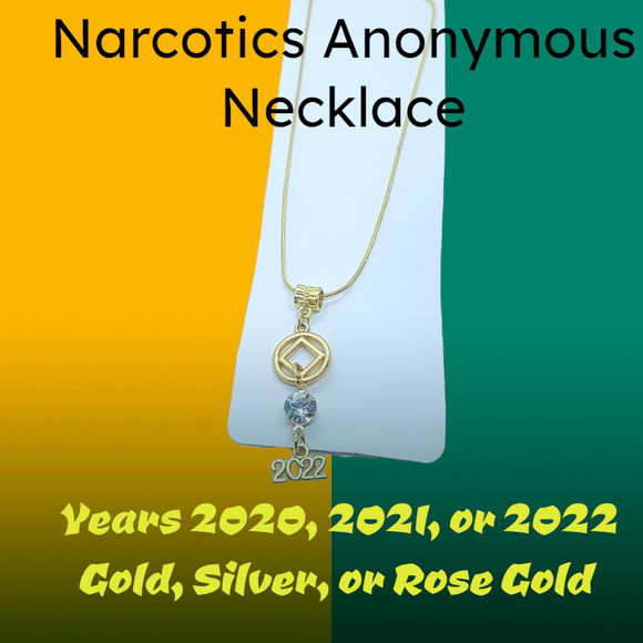 Narcotics Anonymous year necklace 20" years 2020 2021 2022 NA - Picture 2 of 5
